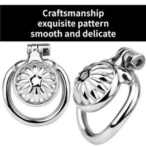 metal steel chastity cage stainless urethral dilator BDSM back product view