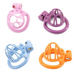 resin chastity cage colorful skin-friendly material back product view