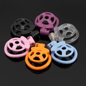 pink resin chastity cage lightweight cock accessory kit view