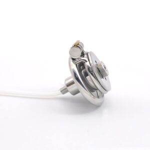 metal steel chastity cage stainless urethral cage-invisible lock angled product view