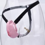 Pink Simulation Chastity Cage with Anal Plug