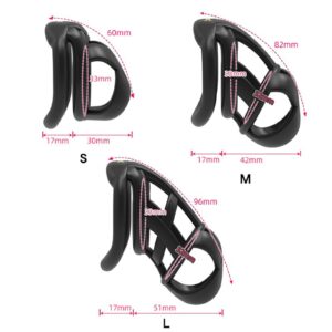 silicone chastity cage ergonomic detail close-up
