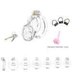 Ring size of Transparent Rubber & ABS Chastity Cage