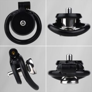 black steel chastity cage flat negative cage-stainless feature detail graphic