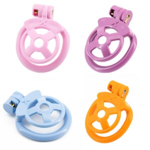 pink resin chastity cage lightweight cock wearing guide graphic