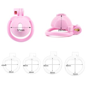 black chastity cage comfort-fit small rings accessory kit view
