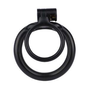 Back view of Small Double-Ring Black Chastity Cage