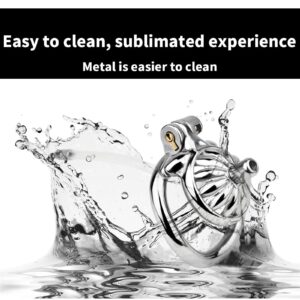metal steel chastity cage stainless urethral dilator BDSM wearing guide graphic