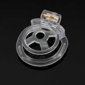 pink resin chastity cage lightweight cock feature detail graphic