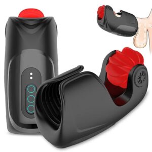 10-Mode Vibrating & Rotating Masturbator – Hands-Free Glans Trainer