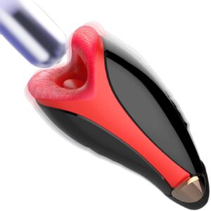Heated Electric Masturbator with 10 Vibrations & Licking Tongue Design