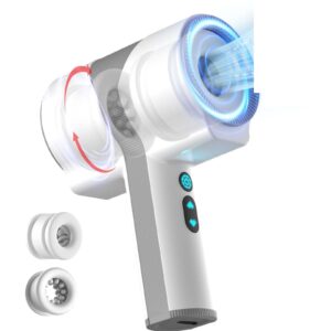 Vibrating Male Masturbator with Open-Ended Design, 7 Modes & Grip Handle