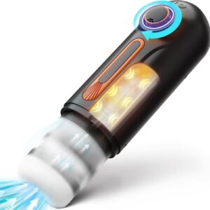 Electric Masturbator Cup with Rotation, Suction, Vibration & Heating for Men