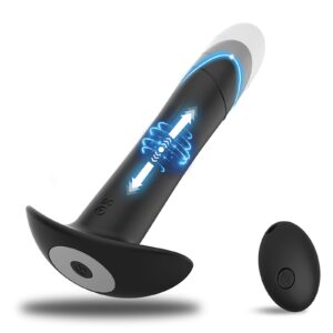 Thrusting Anal Vibrator with Remote – 4 Vibration & 4 Thrusting Modes | Prostate & G-Spot Stimulator