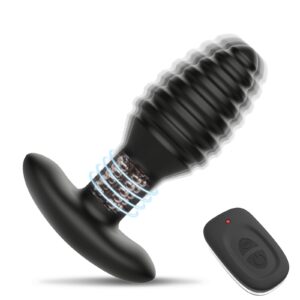 Rotating Anal Plug Vibrator with 7 Modes & Remote – Prostate Stimulator