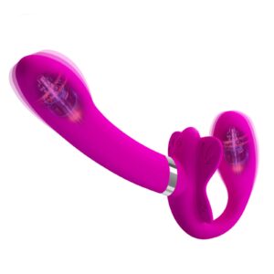 Strapless Strap-On Vibrator with 12 Modes & Remote – Couples Toy