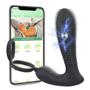 Electric Shock Prostate Plug with APP & Cock Ring Stimulator