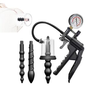 Inflatable Spiral Anal Plug with Vacuum Pump & 3 Sizes for Stretch Play