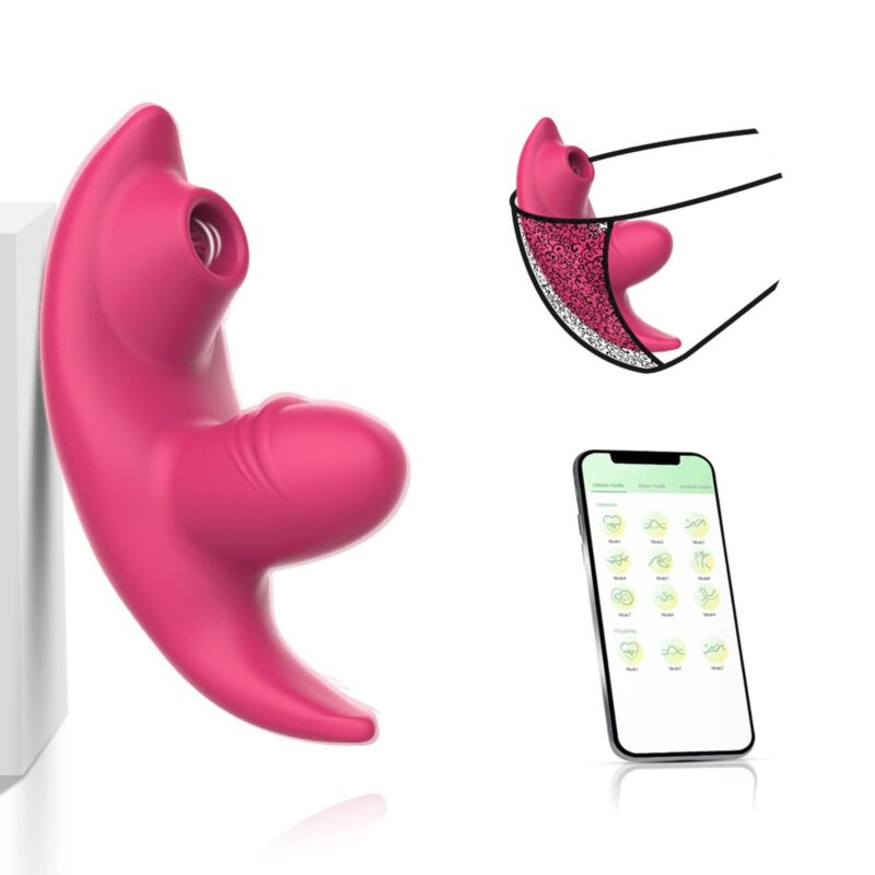 Bluetooth-Controlled Butterfly Vibrator with 9 Modes for Discreet Clitoral Play