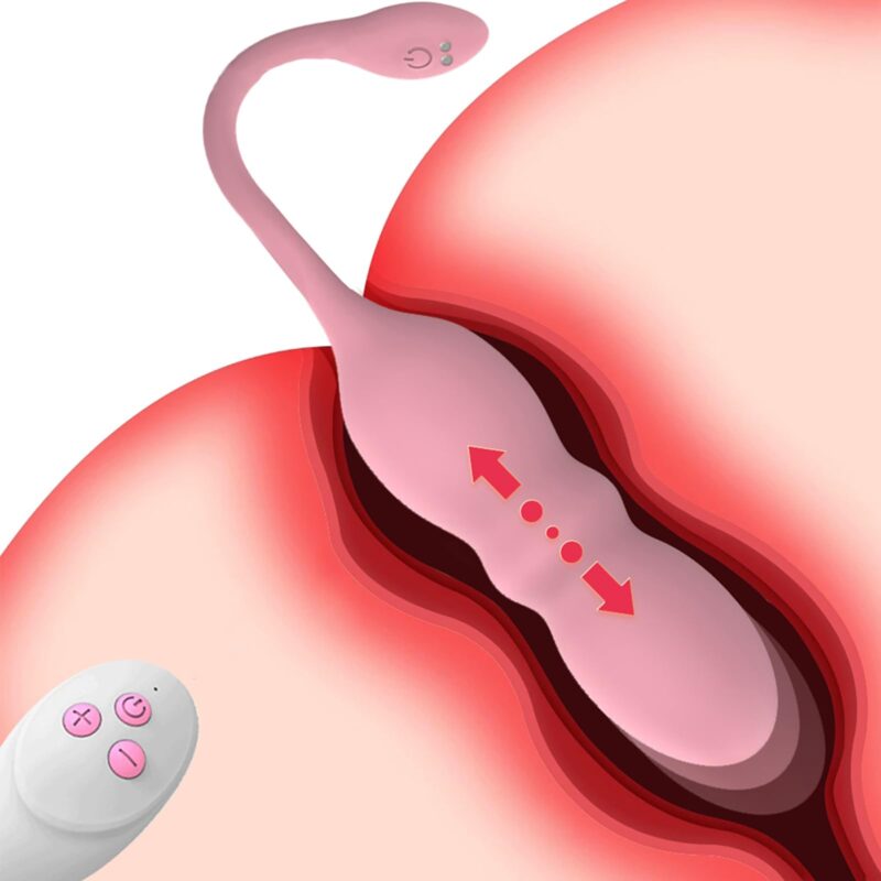 Telescopic Anal Vibrator with Remote – 3 Thrusting & 3 Vibration Modes for Prostate & G-Spot Play