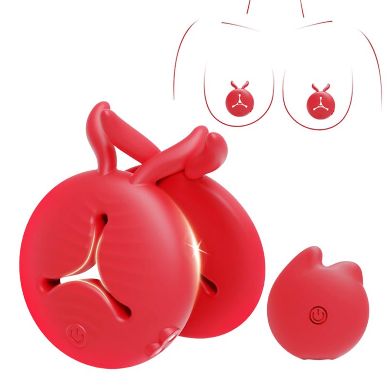 Nipple & Clit Vibrator with APP Remote – 9 Modes, Breast Stimulator