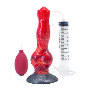 Realistic Wolf Dog Penis Dildo with Ejaculation Function