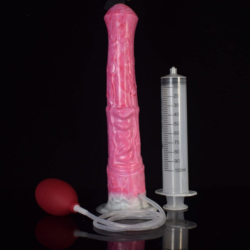 28.5cm Squirting Horse Dildo with Suction for Extreme Fantasy Play