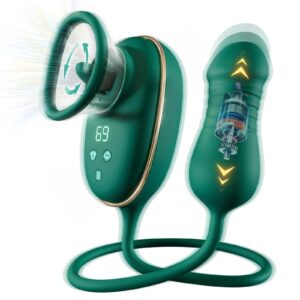 3-in-1 Clit, G-Spot & Nipple Vibrator with 9 Suction + 9 Thrust Modes