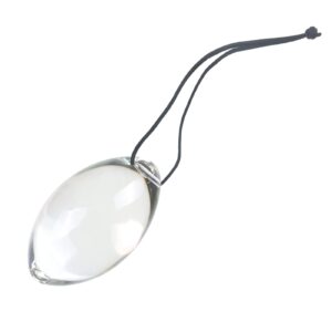 Egg-Shaped Glass Anal Beads Prostate Massager Portable Rope Design