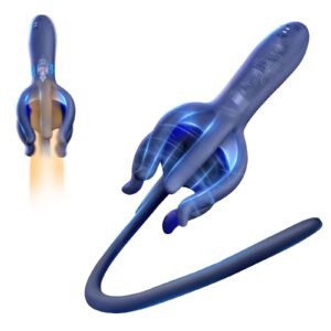 Glans Vibrator Urethral Stimulator Penistrainer 6-Claw Silicone USB Charge