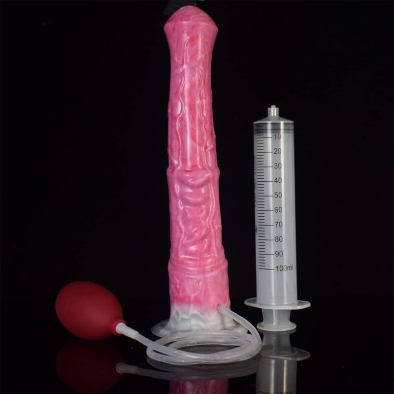 Long Suction Dildo with Water Spray for G-Spot & Anal Training Long Suction Dildo with Water Spray for G-Spot & Anal Training
