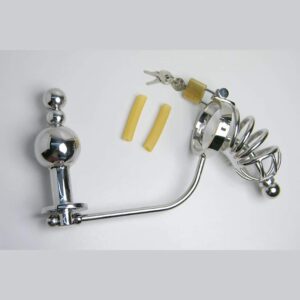 metal steel chastity cage stainless belt cock catheter wearing guide graphic