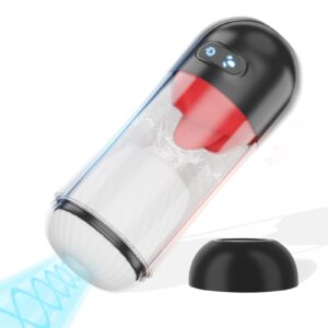 APP-Controlled Penis Stimulator – 360° Tongue Rotation & Suction Cup