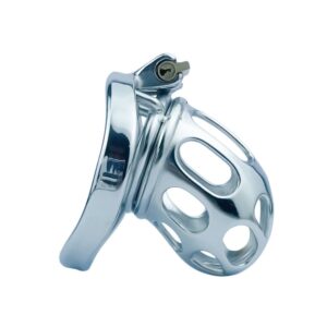 metal steel chastity cage stainless male hollow cock back product view