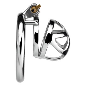 metal steel chastity cage cutout concealed lock back product view