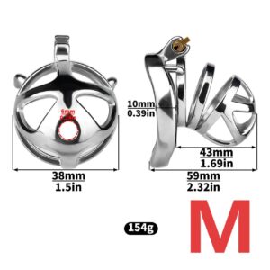 metal steel chastity cage cutout concealed lock control feature graphic