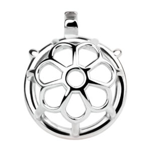 metal steel chastity cage stainless male secure lock feature detail graphic