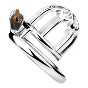 metal steel chastity cage stainless male secure lock wearing guide graphic