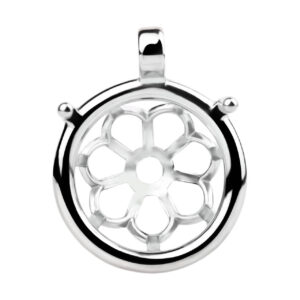 metal steel chastity cage stainless male secure lock detail close-up