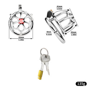 metal steel chastity cage stainless male secure lock ring size chart