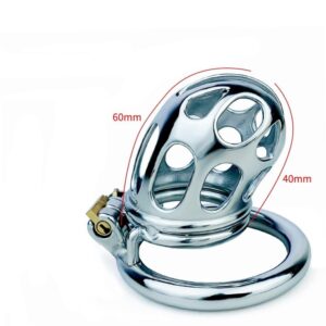 metal steel chastity cage stainless male hollow cock feature detail graphic