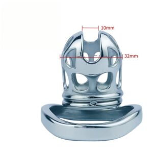 metal steel chastity cage stainless male hollow cock wearing guide graphic
