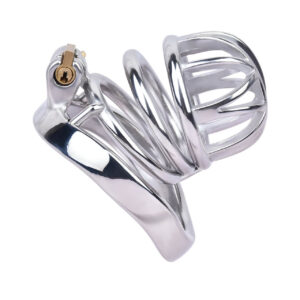 metal steel chastity cage male stainless penis lock wearing guide graphic