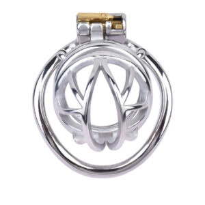 metal steel chastity cage male stainless penis lock angled product view