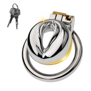Sissy Curved Small Chastity Cage with Hidden Lock for Male Chastity Training
