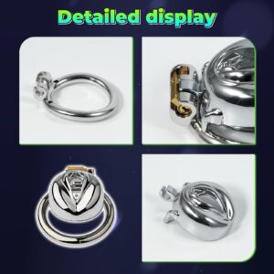 metal chastity cage sissy curved small hidden angled product view