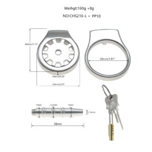 metal chastity cage flat catheter hidden lock wearing guide graphic