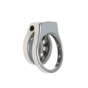 metal chastity cage flat catheter hidden lock back product view