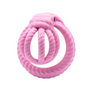 Rope Art Sissy Chastity Cage-3D Printed Breathable Lock with Strap Holes for Male Bondage & SM Play