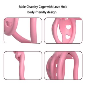 pink ABS chastity cage sissy cage-abs lock waistband angled product view